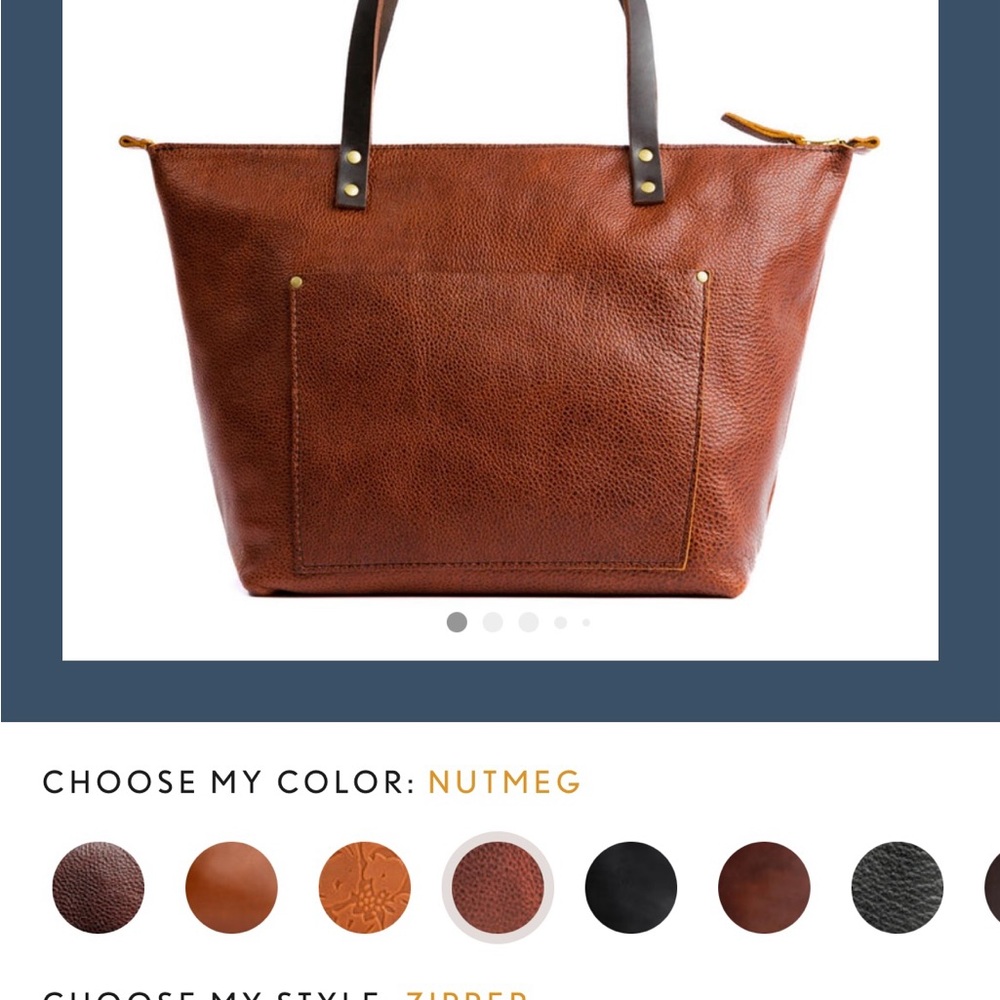 Elegant Nutmeg Leather Tote
